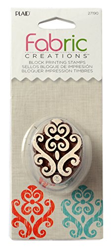 Mod Podge Fabric Creations-Blockdruck Stempel-Kleine Barocke Blueten, Synthetisches Material, Braun, 15.3 x 6.2 x 3.8 cm von Mod Podge