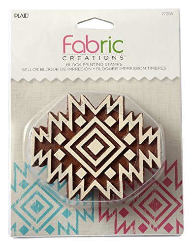 Mod Podge Fabric Creations-Blockdruck Stempel-Mittlere Azteken Fliese, Synthetisches Material, Braun, 15.4 x 11.5 x 4 cm von Mod Podge
