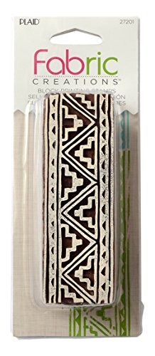 Mod Podge Fabric Creations-Blockdruck Stempel-Tribal Raender 1, Synthetisches Material, Braun, 15.4 x 6.2 x 4 cm von Mod Podge