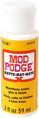 Mod Podge Matt 2 Oz, Synthetisches Material, Weiss, 3.4 x 3.4 x 10 cm, Weiß Mod Podge Matt 2 Oz, Synthetisches Material, Weiss, 3.4 x 3.4 x 10 cm, Weiß von Mod Podge