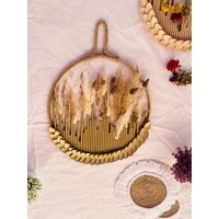 Handgemachte Goldwandkunst Luxe Metallic-Dekor Mit Getrockneten Kräutern von ModArtisana
