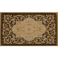 3 X 5.2 Aubusson Weave Teppich Schwarz von ModRenRugs