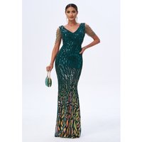 Moda Minx Jerseykleid "Rosie long Sequin", (1 tlg.), mit raffinierten Details an den Schultern von Moda Minx
