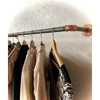 Kleiderstange/Garderrobe/Küchenstange/Handtuchhalter in Kupfer | Hochwertig Sandgestrahlte Variante Im Industrial Style von ModanaDesigns
