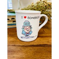 Vintage Hallmark I Love Somebody Becher-Japan von Modavinte