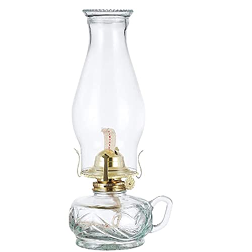 Moddeny Ambiente Zelt Pony Licht Retro Offene Flamme Petroleumlampe Innenbereich Beleuchtung Winddicht Öllampe Verstellbarer Schalter Butterlampe Haushalt Kristallglas Nostalgie Öllampe von Moddeny