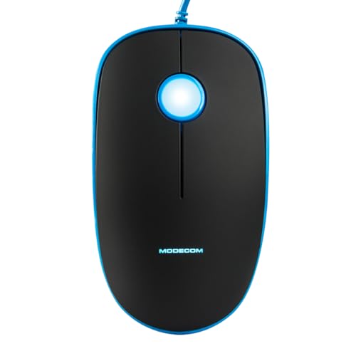 Modecom Kabelgebundene Computermaus MC-M111 schwarz-blau von Modecom