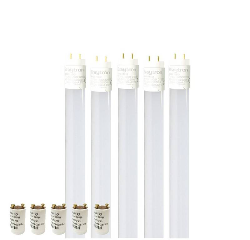 ENERGMiX LED-Leuchtmittel 60cm, 120cm, 150cm T8 LED Glas Röhre Tube Leuchtstoffröhre inkl., T8, 5 St., Neutralweiß, Set von ENERGMiX