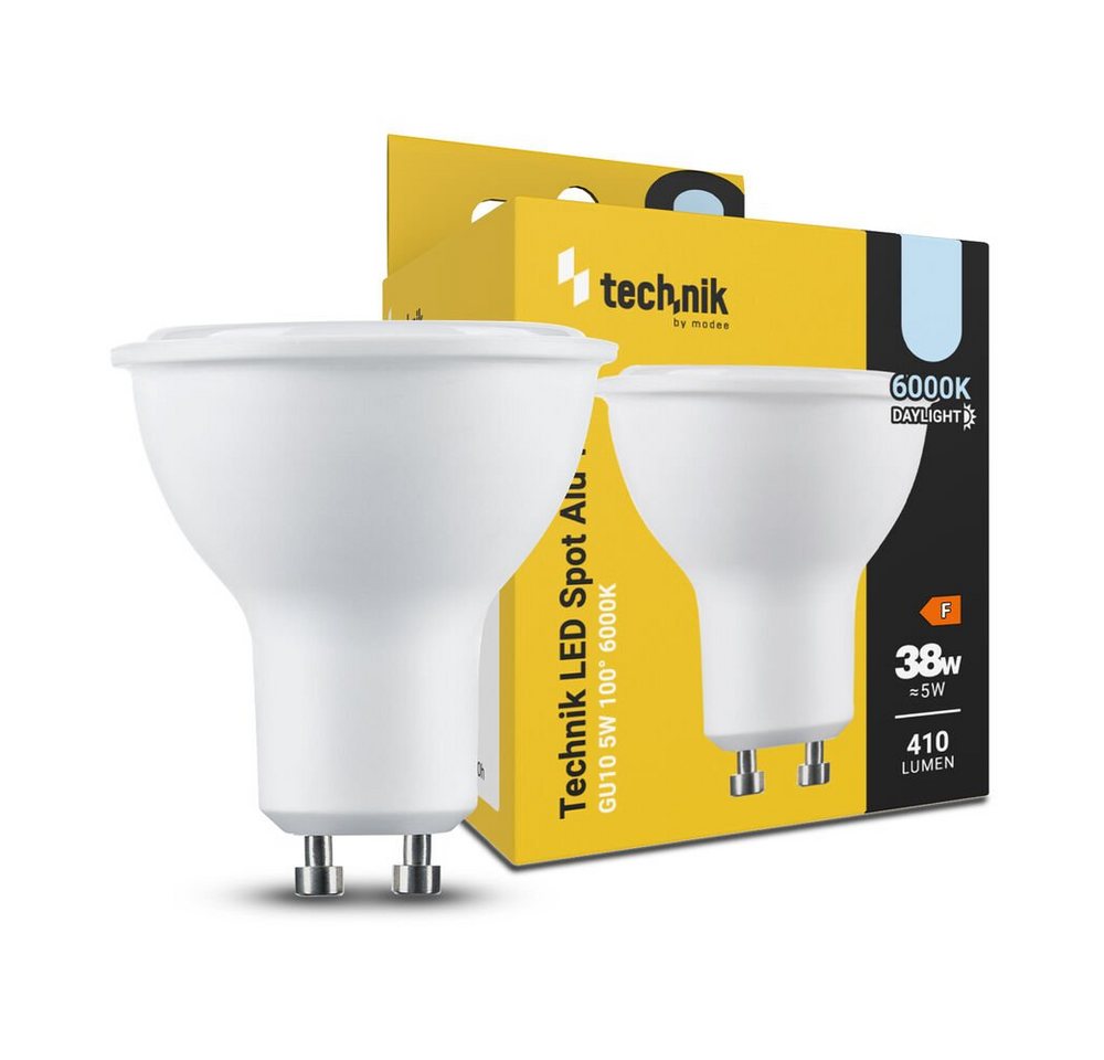 Modee Smart Lighting LED-Leuchtmittel 7 Watt GU10 LED Leuchtmittel Leuchte LED Spot 100° 520 Lumen, GU10, Kaltweiß, Alltag von Modee Smart Lighting