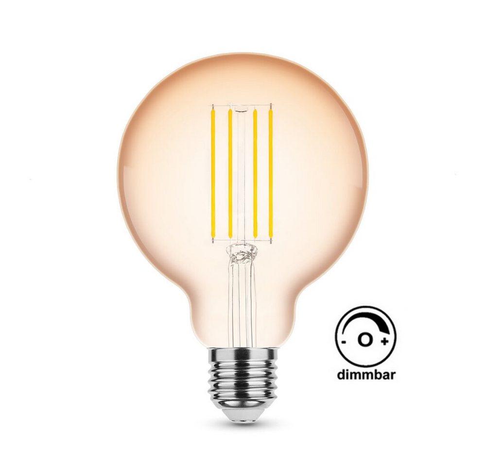 Modee Smart Lighting LED-Leuchtmittel 4W Dimmbar LED Filament Nostalgie Retro Design, Warmweiß, Kelvin von Modee Smart Lighting