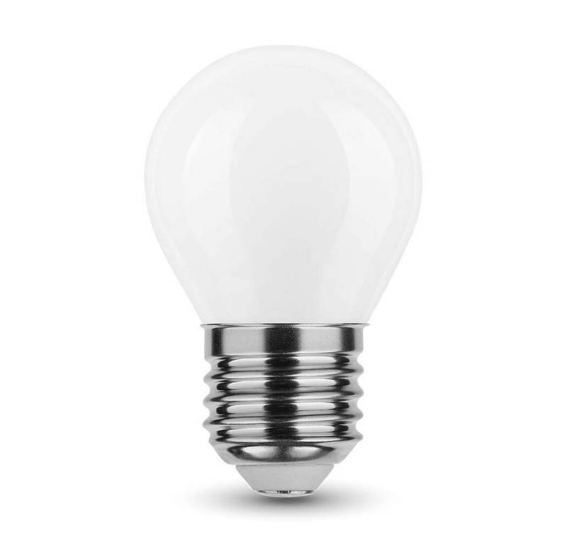 V-TAC LED-Leuchtmittel 4W E27 Mini LED Leuchtmittel Birne Kugel Globe G45 Milchglas, 1 St., Kaltweiß, Innenraum-Leuchtmittel Lampe Form G45, 320 Lumen, Michglas, E27 Gewinde von V-TAC