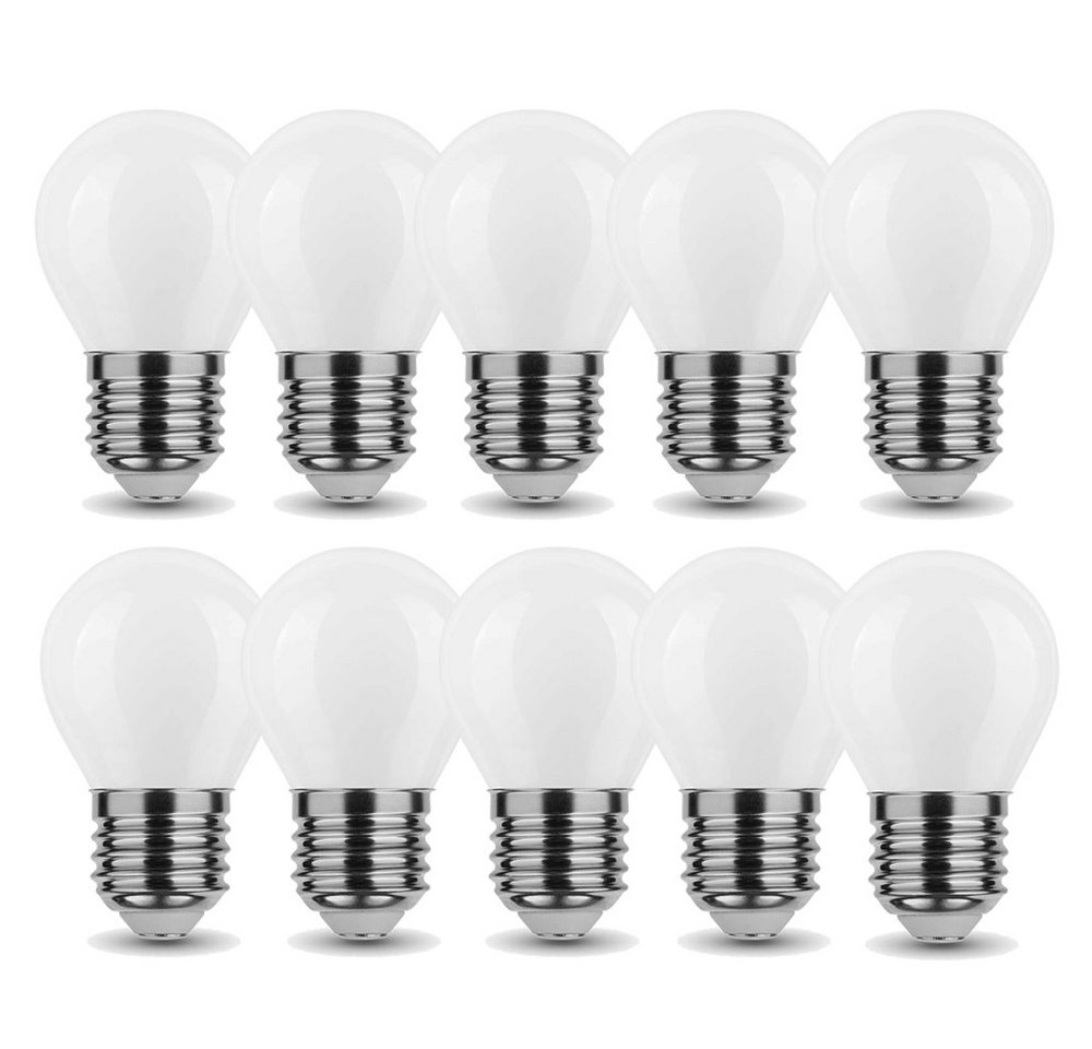 Modee Smart Lighting LED-Leuchtmittel 4W E27 Mini E27 LED Leuchtmittel Birne Kugel G45 Milchglas Standard, 10 St., Neutralweiß, set von Modee Smart Lighting