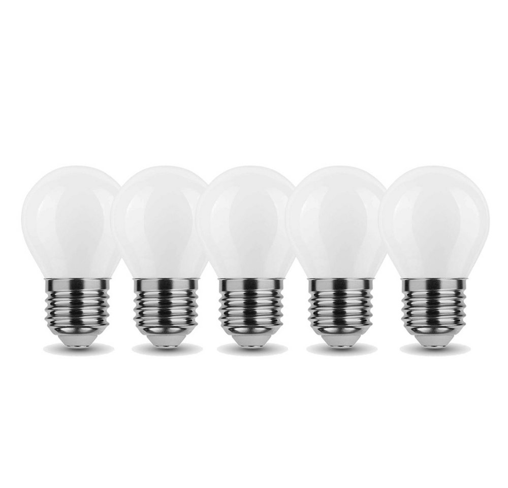 Modee Smart Lighting LED-Leuchtmittel 4W E27 Mini E27 LED Leuchtmittel Birne Kugel G45 Milchglas Standard, 5 St., Kaltweiß, set von Modee Smart Lighting