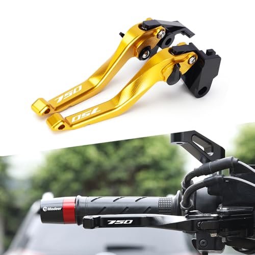 Modeer Motorrad Kurzen Bremse und Kupplungshebel Kompatibel mit CB 750 Hor.net/XL 750 Transalp 2023 2024 2025 CNC Aluminium transalp xl 750 hor-net 750 Zubehör (Gold) von Modeer