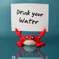 3D-Gedruckter Krabben-Notizhalter Fotoclip Kühlschrankmagnet Lustiges Schreibtisch-Accessoire Süße Tierdeko Geschenkidee Handgemacht Leha von ModelMacher