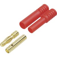 Modelcraft 71241+71243 Akku Stecker, Akku Buchse 4mm vergoldet 1 Paar von Modelcraft