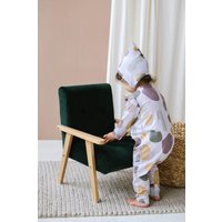 Modern Mini Kindersessel Für Kinderzimmer, Holzmöbel Kinder, Grün Thymian Kinderstuhl, Geschenk Kind, Designsessel Mit Seitenlehnen von ModelinaHome