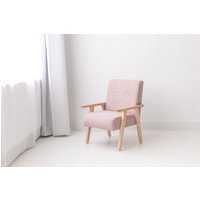 Modern Mini Rosa Kindersessel Für Kinderzimmer, Holzmöbel Kinder, Kinderstuhl, Geschenk Kind, Designsessel Mit Seitenlehnen von ModelinaHome
