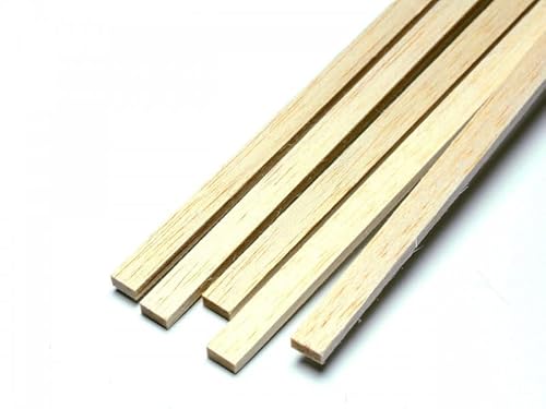 Modellbau Berthold Balsa Leisten Länge je 100cm 2 Stück in 25 Varianten (4x5 mm) von Modellbau Berthold