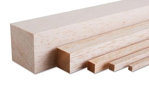 Modellbau Berthold Balsa Leisten Länge je 100cm 2 Stück in 25 Varianten (5x10 mm) von Modellbau Berthold