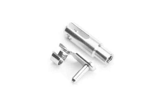 Modellbau Berthold Gabelkopf M3 oder M 4 Gewinde Alu mit Federklapp Sicherung (Gewinde M3 / 3mm Bolzen) von Modellbau Berthold