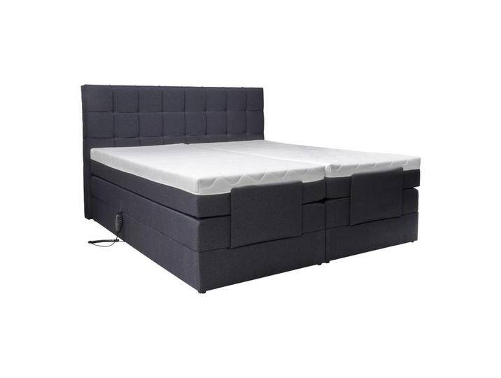 Moderano BOXSPRINGBETT, Anthrazit, H3, Höhe ca. 18 cm, 180x200 cm, Stoffauswahl, in verschiedenen Größen erhältlich, Schlafzimmer, Betten, von Moderano