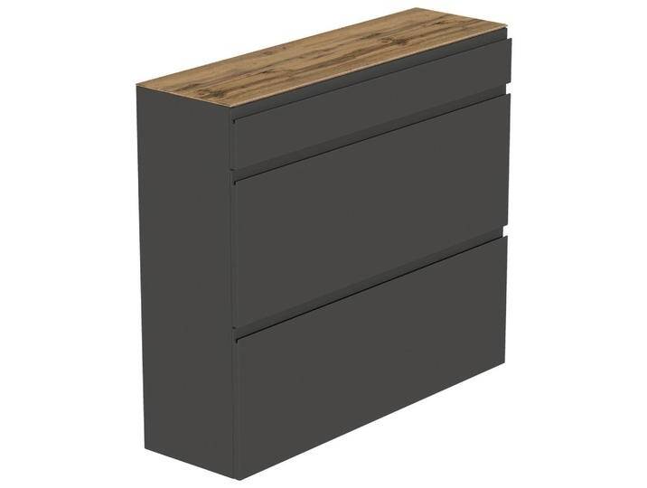 Moderano HÄNGESCHUHSCHRANK Gardasee, Anthrazit, Eiche, 2 Fächer, 1 Schubladen, 110x97x33 cm, Typenauswahl, Beimöbel erhältlich, hängend, Garderobe, Moderano HÄNGESCHUHSCHRANK Gardasee, Anthrazit, Eiche, 2 Fächer, 1 Schubladen, 110x97x33 cm, Typenauswahl, Beimöbel erhältlich, hängend, Garderobe, von Moderano