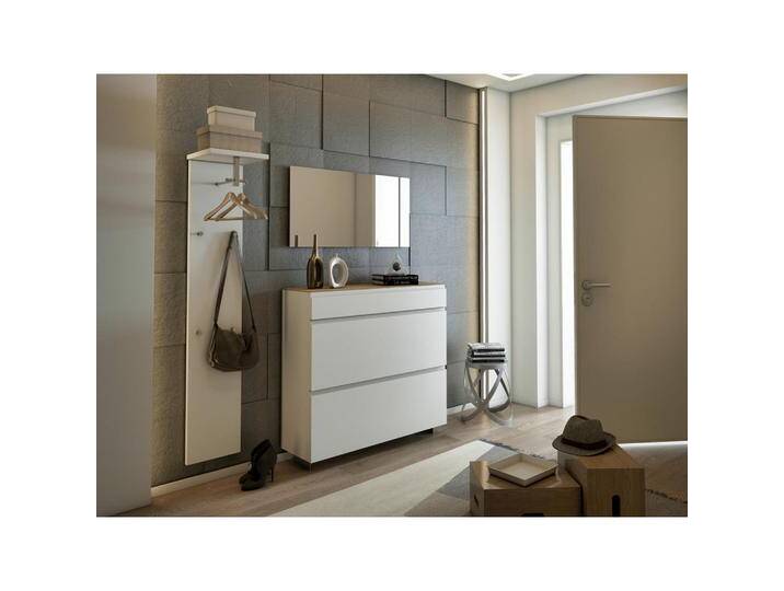Moderano SCHUHKIPPER Gardasee, Weiß, Eiche, 2 Fächer, 1 Schubladen, 110x97x33 cm, Typenauswahl, Beimöbel erhältlich, hängend, Garderobe, Moderano SCHUHKIPPER Gardasee, Weiß, Eiche, 2 Fächer, 1 Schubladen, 110x97x33 cm, Typenauswahl, Beimöbel erhältlich, hängend, Garderobe, von Moderano