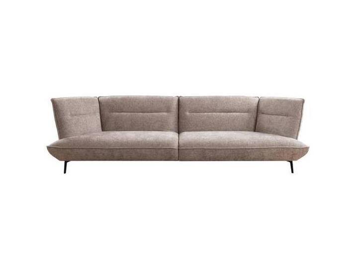 Moderano MEGASOFA, Taupe, 2-Sitzer, 339x92x99 cm, erweiterbar, Fußauswahl, Stoffauswahl, Hocker erhältlich, Rücken echt, individuell planbar, von Moderano