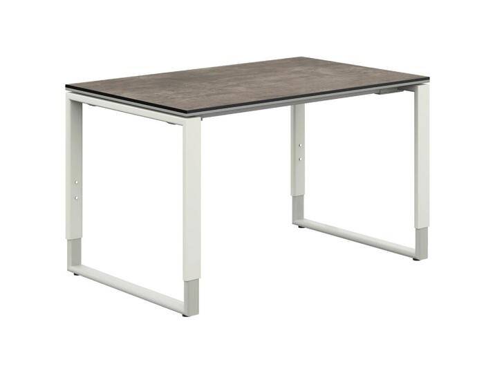 Moderano SCHREIBTISCH, Graphit, Weiß, Metall, rechteckig, Kufe, 80x68-82x120 cm, Goldenes M, Made in Germany, höhenverstellbar, in verschiedenen von Moderano