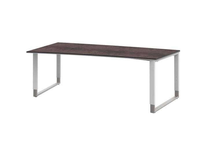 Moderano SCHREIBTISCH, Grau, Weiß, Alu, Kufe, 100x68-82x200 cm, Made in Germany, Arbeitszimmer, Schreibtische, Bürotische von Moderano