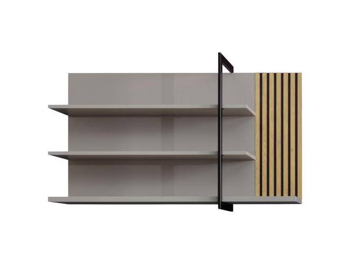 Moderano WANDBOARD, Schwarz, Greige, Eiche Bianco, Holz, Metall, Wildeiche, furniert, 133x75x28 cm, Handmade in Germany, Wohnzimmer, Regale, Moderano WANDBOARD, Schwarz, Greige, Eiche Bianco, Holz, Metall, Wildeiche, furniert, 133x75x28 cm, Handmade in Germany, Wohnzimmer, Regale, von Moderano