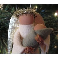 Babys Erstes Ornament, Wäscheklammer Engel Und Baby, Peg Doll, Neues Engel, Baby-Dusche-Geschenk, Kinderzimmer Dekor von ModerationCorner