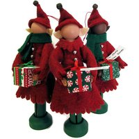 Personalisierte Elfe Mädchen Weihnachten Ornament, Mit Geschenk, Wäscheklammer Peg Puppe, Vom Weihnachtsmann von ModerationCorner