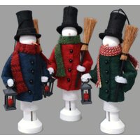 Schneemann Wäscheklammer Ornament, Verkleidet Mit Laterne, Winter Peg Doll Schneemann Wäscheklammer Ornament, Verkleidet Mit Laterne, Winter Peg Doll von ModerationCorner