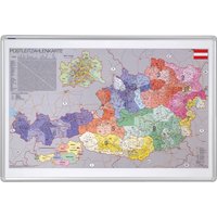 FRANKEN Österreichkarte, Postleitzahlen, HxB 680 x 960 mm von FRANKEN
