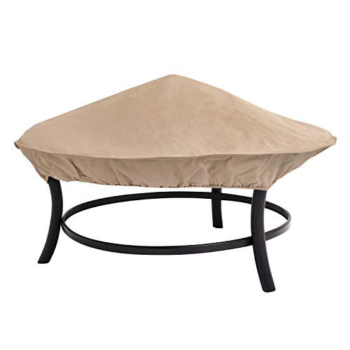 Modern Leisure Terrassen-Feuerstellenabdeckung – passend für quadratische und runde Feuerstellen – wasserabweisendes Gewebe – robuster Schutz für Terrassenmöbel im Freien – 88,9 cm D x 10,2 cm H – von Modern Leisure