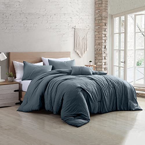 Modern Threads 4-teiliges Bria Garment Washed Comforter Set Denim Queen von Modern Threads