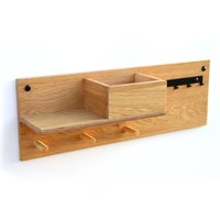 60cm - 23, 62" Organizer Holz, Regal An Der Wand, Aufhänger Für Schlüssel, Post, Zeitungen, Mantel, Eingang Organisation von ModernClock