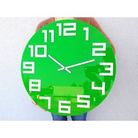 Große Wanduhr 23.23" Geschenk Wanddekoration Uhren Grüne von ModernClock