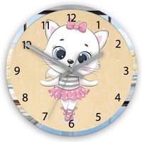 Kinder Wanduhr - Katzen Tänzerin Personalisieren Name, Uhr , Große Kinderzimmer Wandkunst Rahmen Spiegel von ModernClock