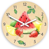 Kinderuhr Wassermelone , Kinder Wanduhr - Personalisierte Name Uhr 30cm/11, 81" von ModernClock