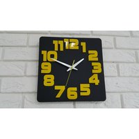 Uhr Wanduhr Gelb Moderne Kinderuhr Geschenk Kinderzimmer Wanddekoration Uhren von ModernClock