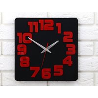 Uhr Wanduhr Moderne Rot Geschenk Büro Wanddekoration Uhren von ModernClock
