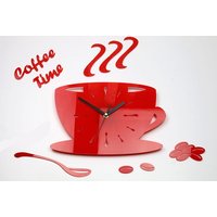 Uhr Zu Küchenuhr Coffe Time Moderne Geschenk Wanddekoration Tasse Wohnen & Leben Design Wanddekor Hot Cup von ModernClock