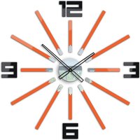 Wanduhr Glanz Große Geschenk Dekor Einzigartige Wand Uhren Spiegel Orange Schwarz Wanduhr Glanz Große Geschenk Dekor Einzigartige Wand Uhren Spiegel Orange Schwarz von ModernClock