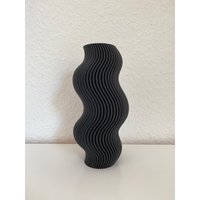 Wellenförmige Vase | Tischdeko Moderne Trockenblumen von ModernDesign3DPrint