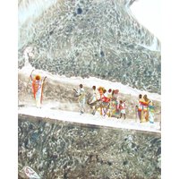 Crossing The Red Sea, Druck Auf Naturleinwand Und Keilrahmen, Moderne Ikone, Hergestellt Von Ivanka Demchuk von ModernIconArt