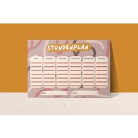 stundenplan Din A4 ⋒Dusky Pink Doodle⋒ Laminiert Oder Nicht - Der Perfekte Einstieg Zum Schulstart Für Jedes Schulkind von ModernKidsArtShop