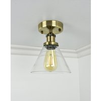 Glas-Schirm Unterputz - Mix Und Match Design Your Own Glas-Kegel Industrie Deckenbeleuchtung Halb Flush Armaturen von ModernLightingDesign